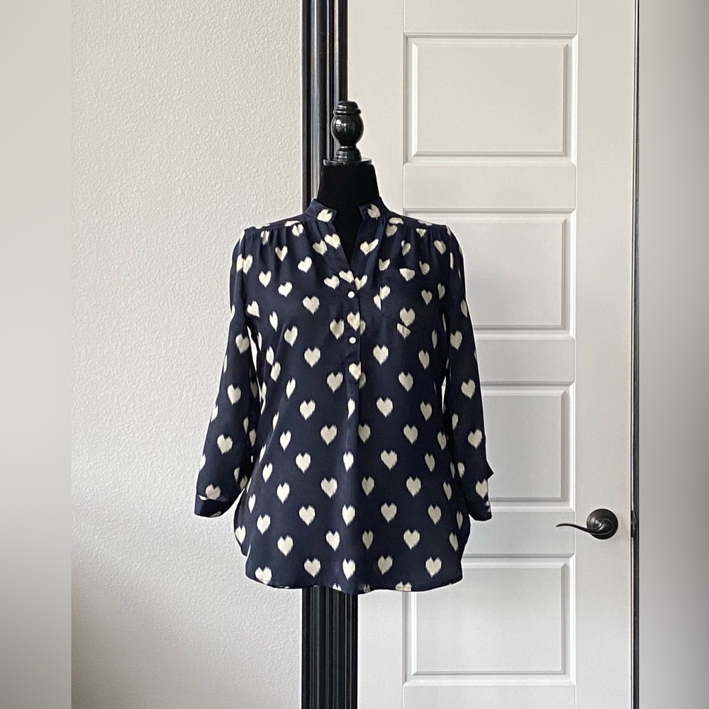 Pixley Heart Print Blouse